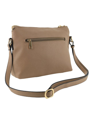 Crossbody bag Camel / Vegan Leather PV 3933 CML Milleni Ladies Fashion Crossbody Bag with Internal Pocket in Camel