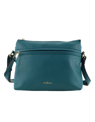 Crossbody bag Green / Vegan Leather PV 3933 GRN Milleni Ladies Fashion Crossbody Bag with Internal Pocket in Green