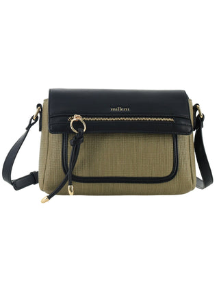 Crossbody bag Green / Vegan Leather PV 3926 GRN Milleni Ladies Fashion Flap-Over Crossbody Bag in Green