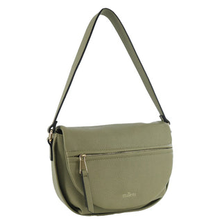 Handbag/Tote Bag Green / Vegan Leather PV 3932 GRN Milleni Ladies Fashion Trendy Flap-Over Hobo Bag in Green