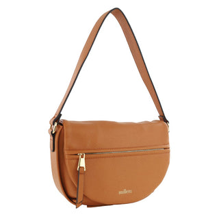 Handbag/Tote Bag Tan / Vegan Leather PV 3932 TAN Milleni Ladies Fashion Trendy Flap-Over Hobo Bag in Tan