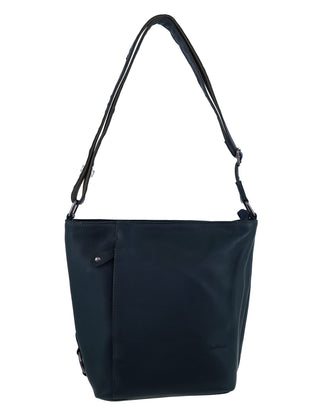 Crossbody Bag Navy / Leather NL 9801 NVY Milleni Ladies Genuine Leather Crossbody Bag in Navy