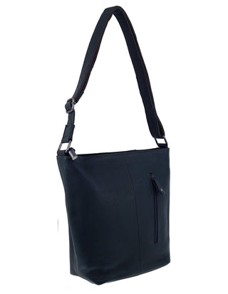 Crossbody Bag Navy / Leather NL 9801 NVY Milleni Ladies Genuine Leather Crossbody Bag in Navy