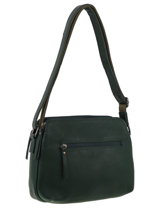 Crossbody Bag Olive Green / Leather NL 10768 OLIVE GREEN Milleni Ladies Genuine Leather Crossbody Bag in Olive Green