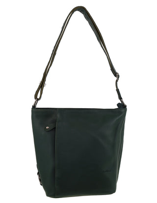 Crossbody Bag Olive Navy / Leather NL 9801 OLIVE GRN Milleni Ladies Genuine Leather Crossbody Bag in Olive Green