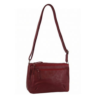 Crossbody Bag Red / Leather NL 9426 RED Milleni Ladies Genuine Leather Crossbody Bag in Red