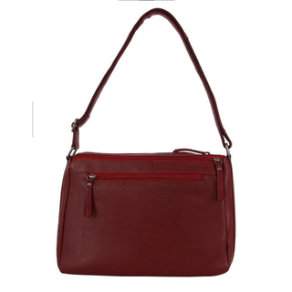 Crossbody Bag Red / Leather NL 9426 RED Milleni Ladies Genuine Leather Crossbody Bag in Red