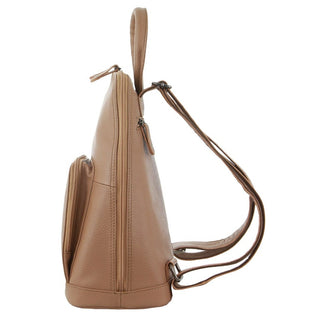 Backpack Burro / Leather NL 10767 BURRO Milleni Ladies Leather Twin Zip Backpack in Burro