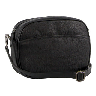 Crossbody Bag Black / Leather NL 3737 BLK Milleni Ladies Nappa Leather Cross-Body Bag/Clutch in Black