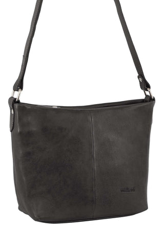 Crossbody Bag Black / Leather NL 2789 BLACK Milleni Ladies Nappa Leather Crossbody Bag in Black