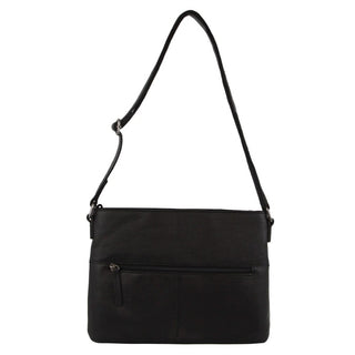 Crossbody Bag Black / Leather NL 3735 BLK Milleni Ladies Nappa Leather Crossbody Bag in Black