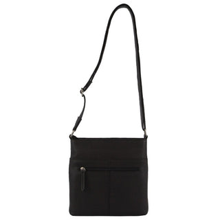 Crossbody Bag Black / Leather NL 3739 BLK Milleni Ladies Nappa Leather Crossbody Bag in Black