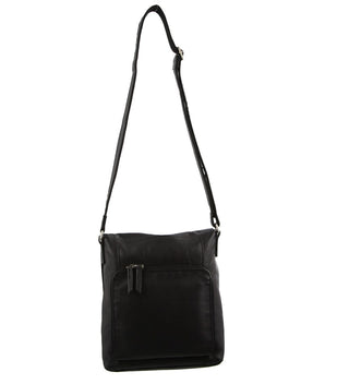 Crossbody Bag Black / Leather NL 9470 BLK Milleni Ladies Nappa Leather Crossbody Bag in Black