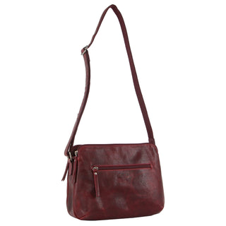 Crossbody Bag Cherry / Leather NL 10768 CHERRY Milleni Ladies Nappa Leather Crossbody  Bag in Cherry