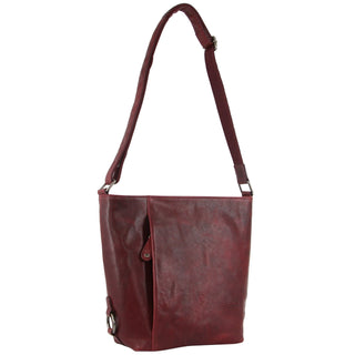 Crossbody Bag Cherry / Leather NL 9801 CHRY Milleni Ladies Nappa Leather Crossbody  Bag in Cherry