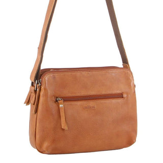 Crossbody Bag Cognac / Leather NL 10768 COGNC Milleni Ladies Nappa Leather Crossbody Bag in Cognac