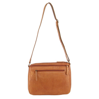 Crossbody Bag Cognac / Leather NL 9426 COGNC Milleni Ladies Nappa Leather Crossbody Bag in Cognac