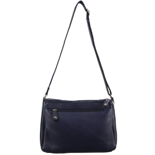 Crossbody Bag Navy / Leather NL 9426 NAVY Milleni Ladies Nappa Leather Crossbody Bag in Navy