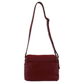 Crossbody Bag Red / Leather NL 10768 RED Milleni Ladies Nappa Leather Crossbody Bag in Red