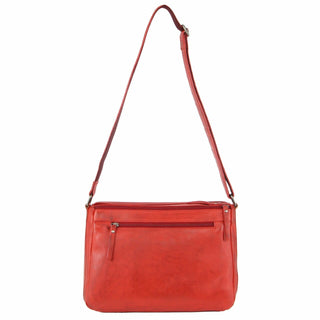 Crossbody Bag Red / Leather NL 9426 RED Milleni Ladies Nappa Leather Crossbody Bag in Red