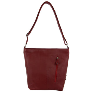 Crossbody Bag Red / Leather NL 9801 RED Milleni Ladies Nappa Leather Crossbody Bag in Red