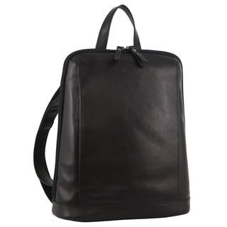 Backpack Black / Leather NL 3546 BLK Milleni Ladies Nappa Leather Twin Zip Backpack in Black