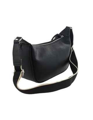 Crossbody Bag Black / Vegan Leather PV 4037 BLK Milleni Ladies Vegan Leather Fashion Everyday Crossbody in Black
