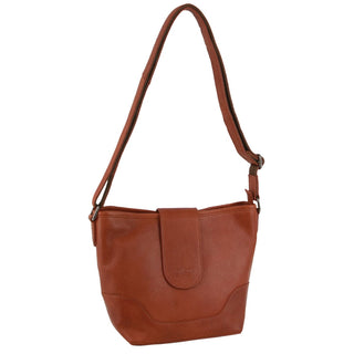 Crossbody bag Cognac / Leather NL 3740 COGN Milleni Leather Ladies Crossbody Bag in Cognac