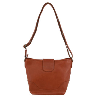 Crossbody bag Cognac / Leather NL 3740 COGN Milleni Leather Ladies Crossbody Bag in Cognac