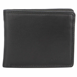 Leather Wallet Black / Leather C 5129 BLACK Milleni Leather Men's Flat Wallet In Black