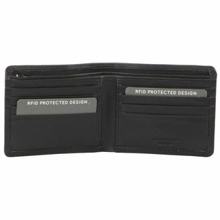 Leather Wallet Black / Leather C 5131 BLK Milleni Leather Men's Flat Wallet in Black