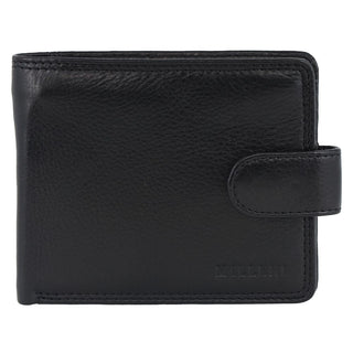 Leather Wallet Black / Leather C 10542 BLK Milleni Leather Men's Tab Wallet in Black