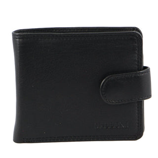 Leather Wallet Black / Leather C 5130 BLACK Milleni Leather Men's Tab Wallet in Black