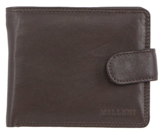 Leather Wallet Brown / Leather C 10541 BRN Milleni Leather Men's Tab Wallet in Brown