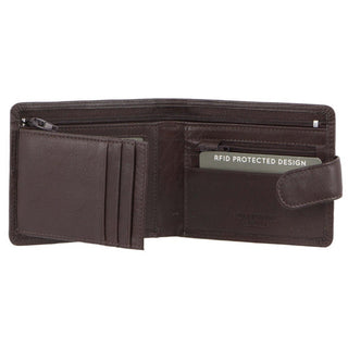 Leather Wallet Brown / Leather C 10541 BRN Milleni Leather Men's Tab Wallet in Brown