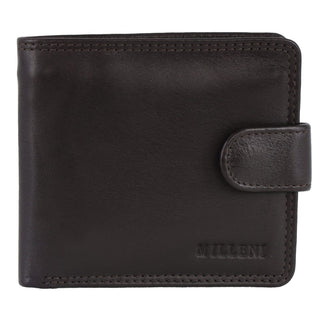 Leather Wallet Brown / Leather C 5128 BRN Milleni Leather Men's Tab Wallet in Brown