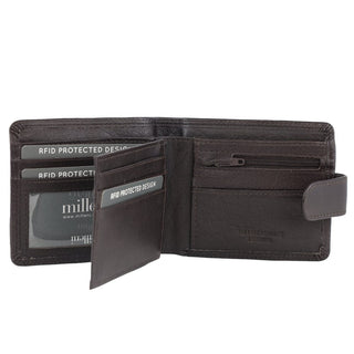 Leather Wallet Brown / Leather C 5130 BRN Milleni Leather Men's Tab Wallet in Brown