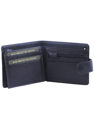 Leather Wallet Navy / Leather C 10540 NVY Milleni Leather Men's Tab Wallet in Navy