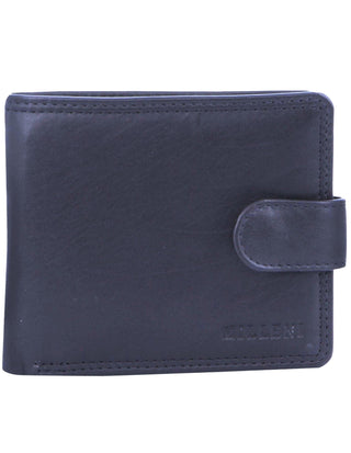 Leather Wallet Navy / Leather C 10540 NVY Milleni Leather Men's Tab Wallet in Navy