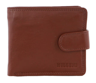 Leather Wallet Tan / Leather C 5130 TAN Milleni Leather Men's Tab Wallet in Tan