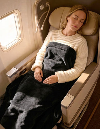 Travel Blanket Black MT 025 BLK Milleni Travel Blanket in Black