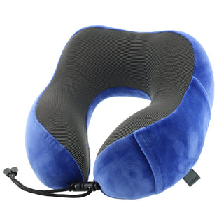 Neck Pillow MT 022 BLUE Milleni Travel Ergonomic Memory Foam Neck Pillow in Blue