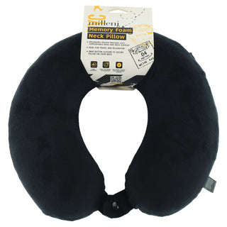 Neck Pillow MT 023 BLK Milleni Travel Memory Foam Neck Pillow in Black