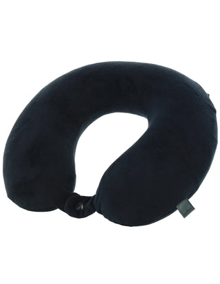 Travel Accessories Black MT 023 BLK Milleni Travel Memory Foam Neck Pillow in Black