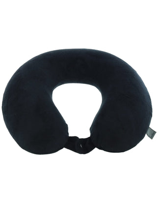 Travel Accessories Black MT 023 BLK Milleni Travel Memory Foam Neck Pillow in Black