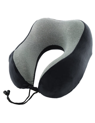 Travel Accessories Black MT 024 BLK Milleni Travel Memory Foam Neck Pillow in Black