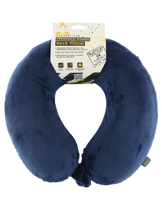 Travel Accessories Navy MT 023 NVY Milleni Travel Memory Foam Neck Pillow in Navy