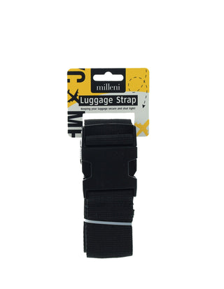 Strap Black / Polypropulene Webbing MT 010 BLK Milleni Travel Multi-Colour Luggage Strap in Black