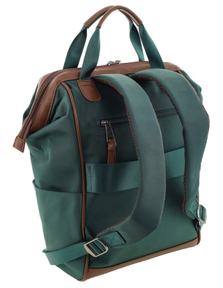 Backpack Olive / Nylon/Vegan Leather PC 4107 OLIVE Pierre Cardin 2-Tone Lite Backpack in Olive