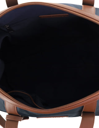 Overnight Bag Black / Nylon/Vegan Leather PC 4110 BLACK Pierre Cardin 2-Tone Lite Duffle Carry On in Black